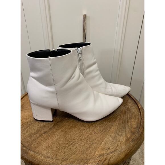 SHEIN Women's White Ankle Booties Size 10 Block Heel Casual - Picture 6 of 10